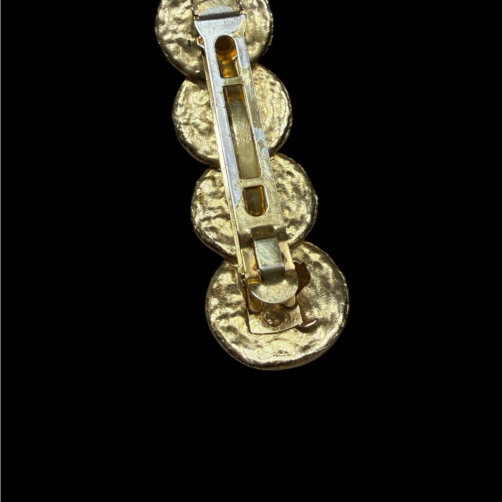 Vintage 8 Spanish/ Peru Gold Coins Hair Clip - Picture 5 of 9